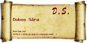 Dobos Sára névjegykártya