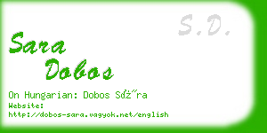 sara dobos business card